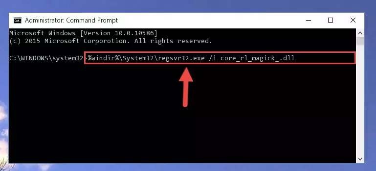 Reregistering the Core_rl_magick_.dll file in the system (for 64 Bit)