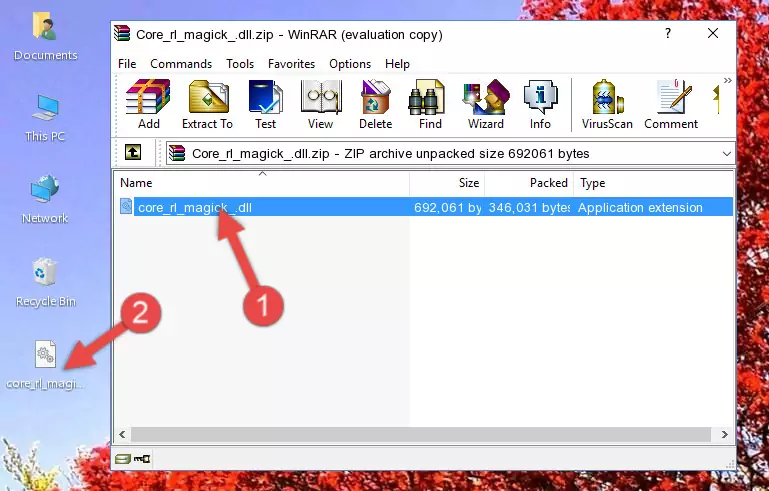 Copying the Core_rl_magick_.dll file into the file folder of the software.