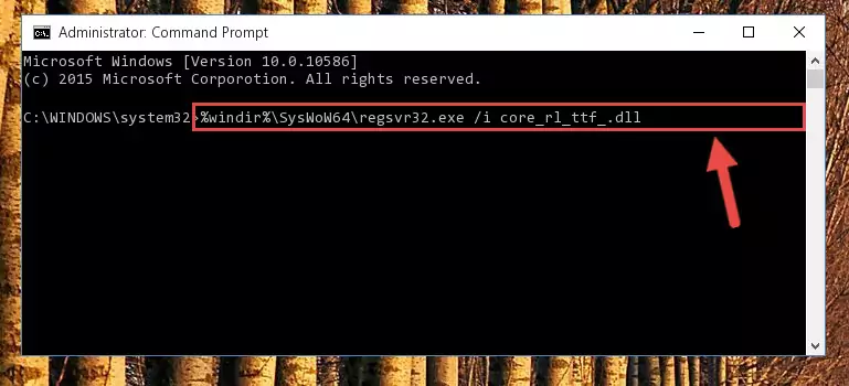 Deleting the Core_rl_ttf_.dll library's problematic registry in the Windows Registry Editor