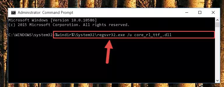 Extracting the Core_rl_ttf_.dll library from the .zip file
