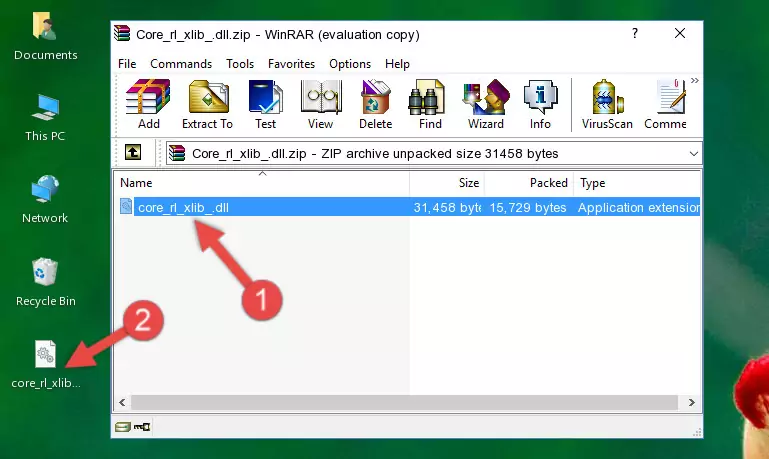 Copying the Core_rl_xlib_.dll library into the program's installation directory