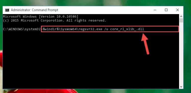Creating a new registry for the Core_rl_xlib_.dll library in the Windows Registry Editor