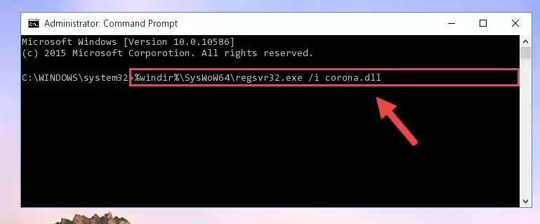 Deleting the damaged registry of the Corona.dll