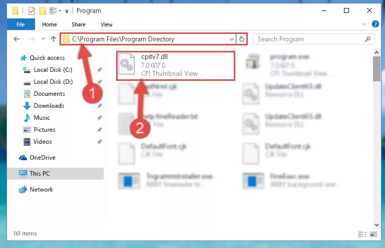 Uninstalling the Cpitv7.dll file's broken registry from the Registry Editor (for 64 Bit)