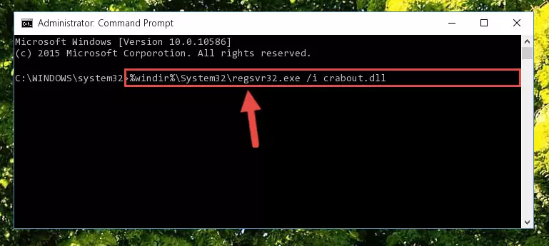Deleting the Crabout.dll library's problematic registry in the Windows Registry Editor