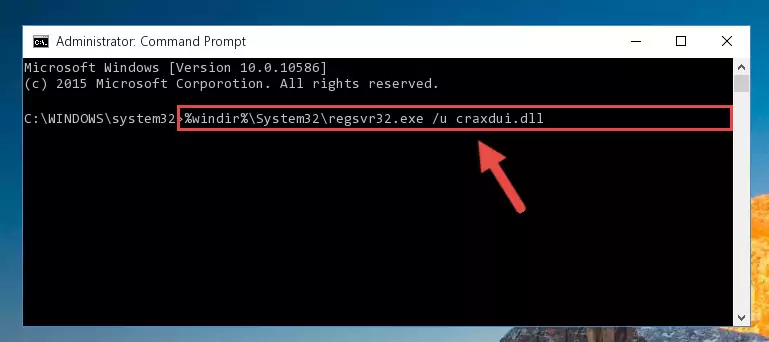 Creating a new registry for the Craxdui.dll file in the Windows Registry Editor