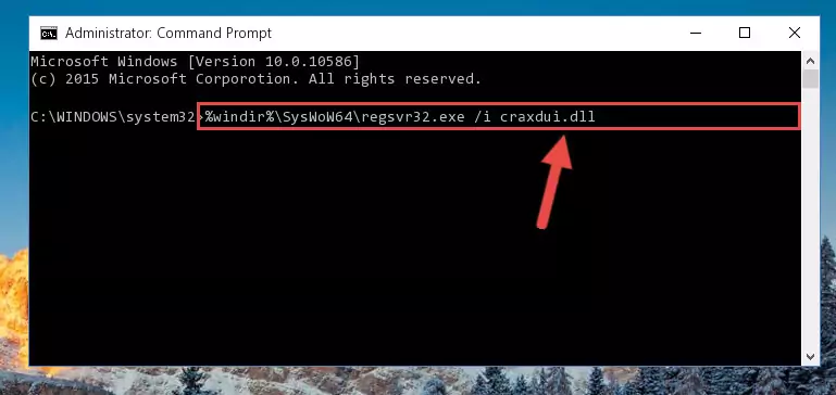 Uninstalling the broken registry of the Craxdui.dll file from the Windows Registry Editor (for 64 Bit)