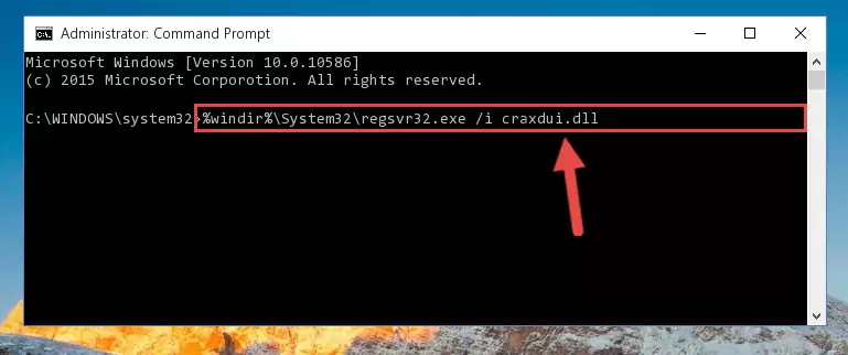 Cleaning the problematic registry of the Craxdui.dll file from the Windows Registry Editor