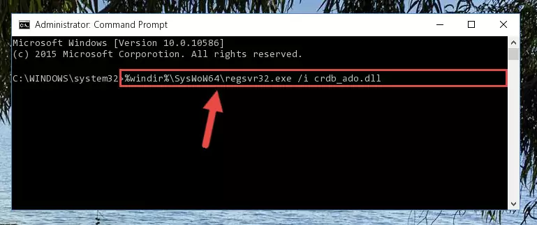 Uninstalling the Crdb_ado.dll library's problematic registry from Regedit (for 64 Bit)