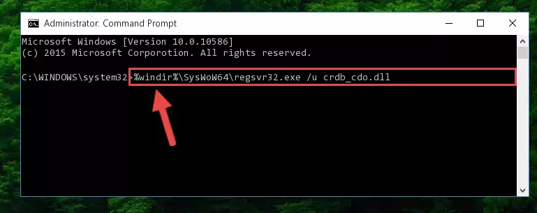 Creating a new registry for the Crdb_cdo.dll file in the Windows Registry Editor