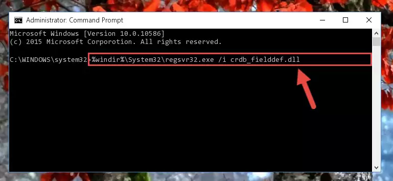 Cleaning the problematic registry of the Crdb_fielddef.dll file from the Windows Registry Editor