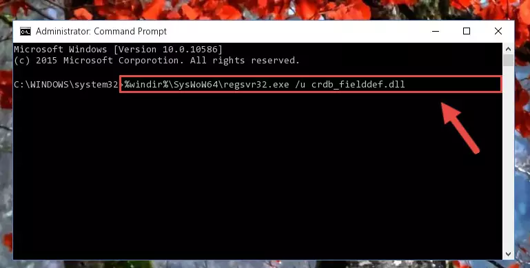 Creating a clean registry for the Crdb_fielddef.dll file (for 64 Bit)