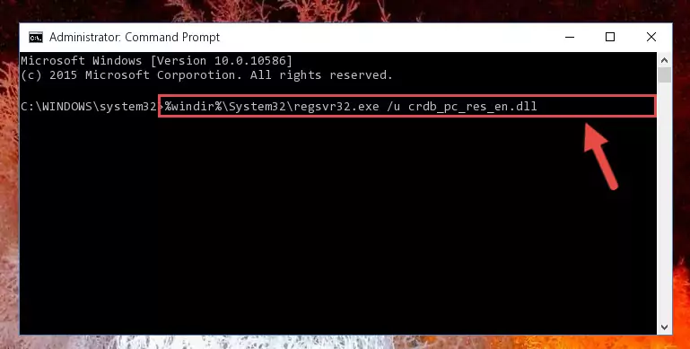 Making a clean registry for the Crdb_pc_res_en.dll library in Regedit (Windows Registry Editor)