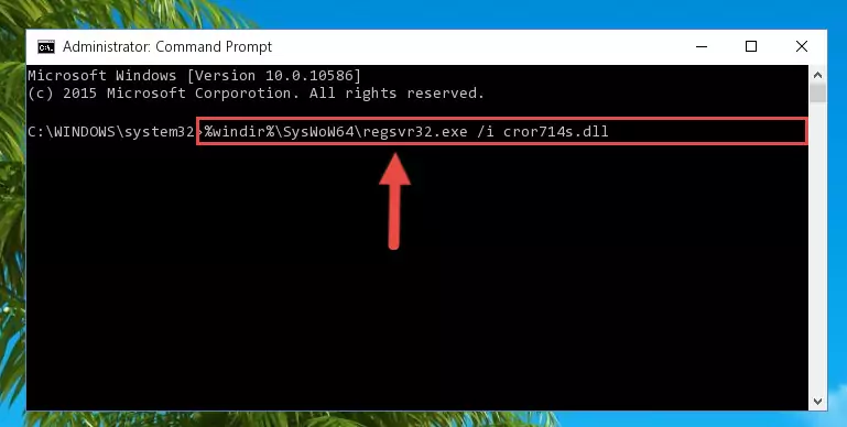 Deleting the Cror714s.dll file's problematic registry in the Windows Registry Editor