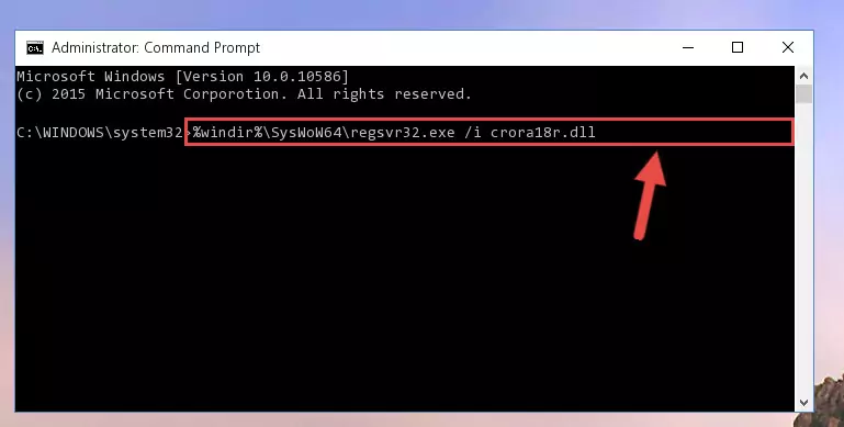 Cleaning the problematic registry of the Crora18r.dll file from the Windows Registry Editor