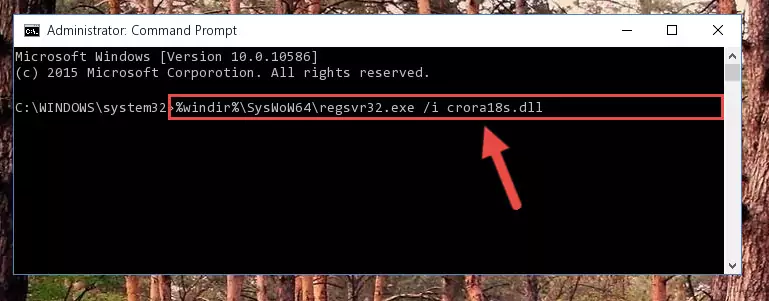 Uninstalling the broken registry of the Crora18s.dll library from the Windows Registry Editor (for 64 Bit)