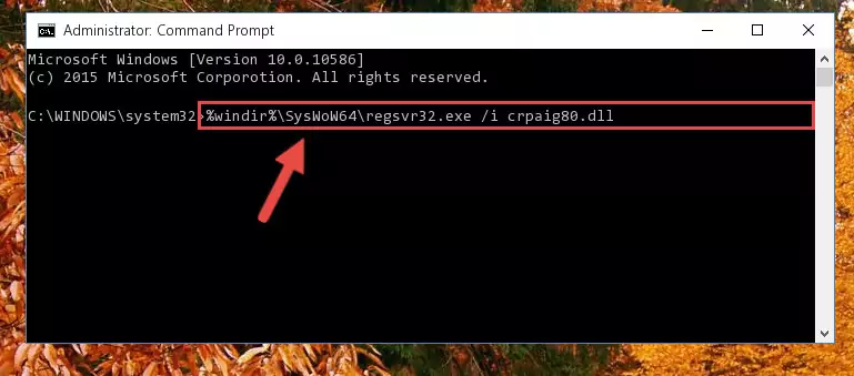 Cleaning the problematic registry of the Crpaig80.dll library from the Windows Registry Editor