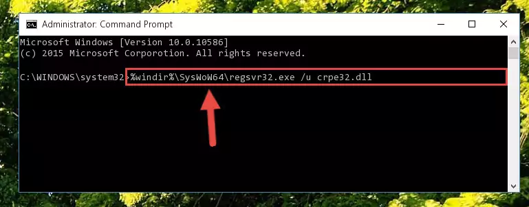 Reregistering the Crpe32.dll library in the system (for 64 Bit)
