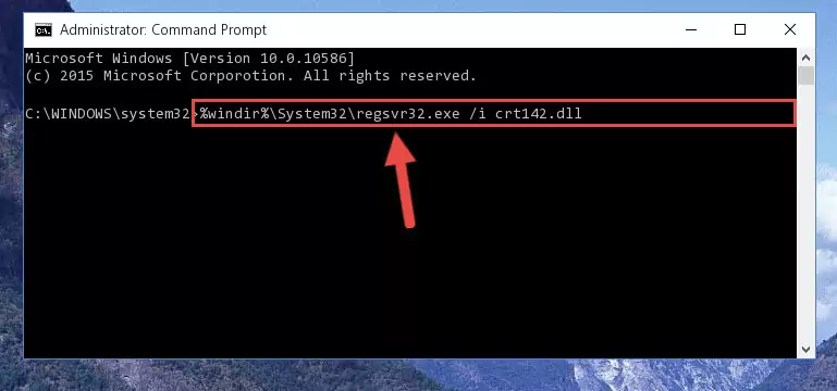 Reregistering the Crt142.dll file in the system (for 64 Bit)