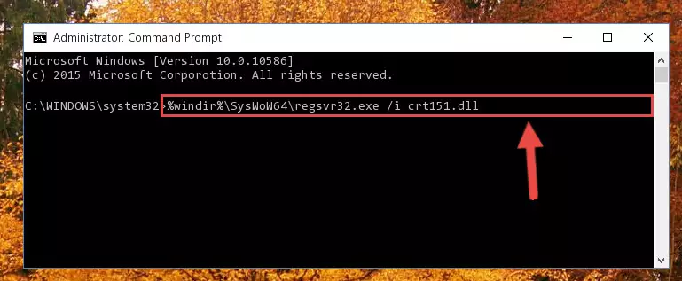 Uninstalling the broken registry of the Crt151.dll file from the Windows Registry Editor (for 64 Bit)