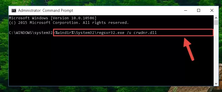 Creating a new registry for the Crwdnr.dll file in the Windows Registry Editor