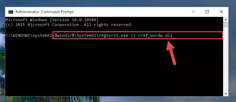 Creating a clean and good registry for the Crxf_wordw.dll file (64 Bit için)