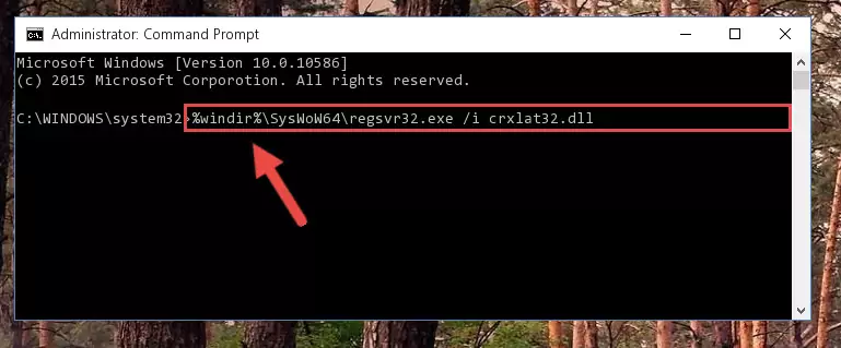 Deleting the Crxlat32.dll library's problematic registry in the Windows Registry Editor