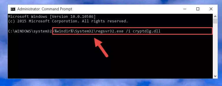 Reregistering the Cryptdlg.dll library in the system (for 64 Bit)