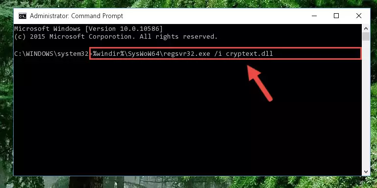 Uninstalling the Cryptext.dll library from the system registry