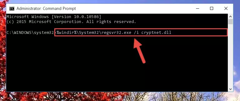 Deleting the Cryptnet.dll library's problematic registry in the Windows Registry Editor