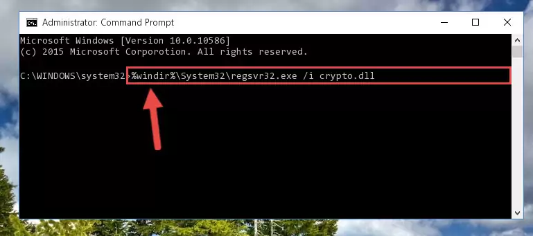Uninstalling the Crypto.dll file from the system registry