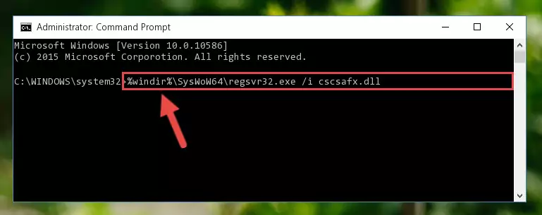 Deleting the damaged registry of the Cscsafx.dll