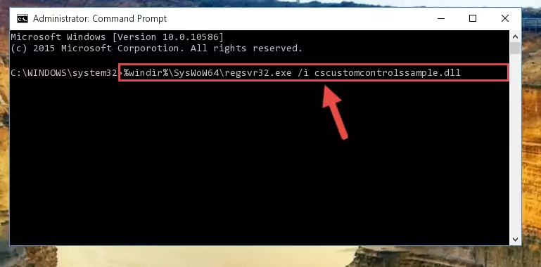 Cleaning the problematic registry of the Cscustomcontrolssample.dll file from the Windows Registry Editor