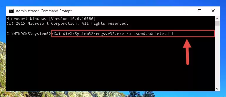 Creating a new registry for the Csdwdtsdelete.dll library in the Windows Registry Editor