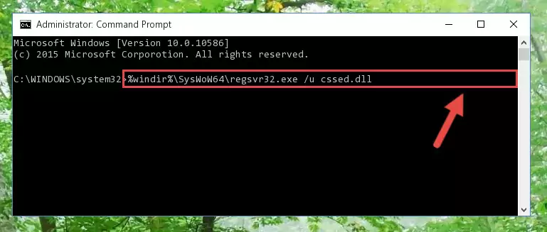 Creating a new registry for the Cssed.dll file in the Windows Registry Editor