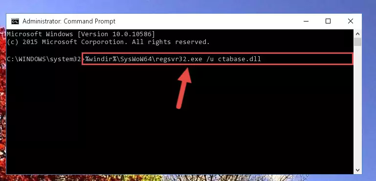 Creating a new registry for the Ctabase.dll file in the Windows Registry Editor