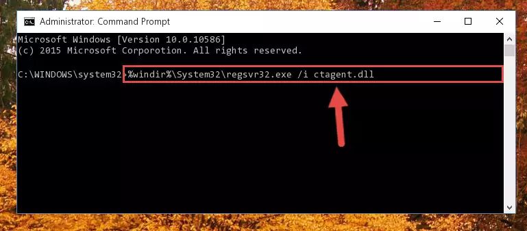 Deleting the damaged registry of the Ctagent.dll
