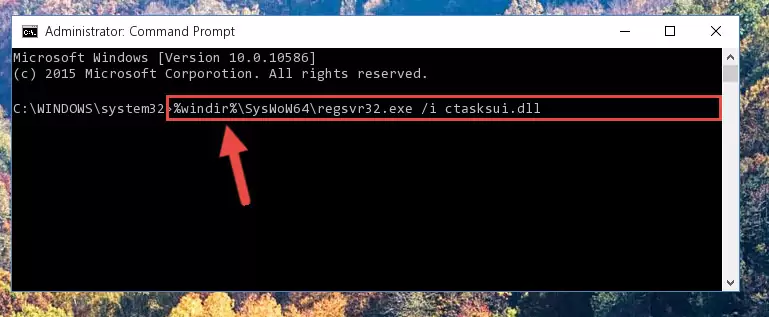 Cleaning the problematic registry of the Ctasksui.dll library from the Windows Registry Editor