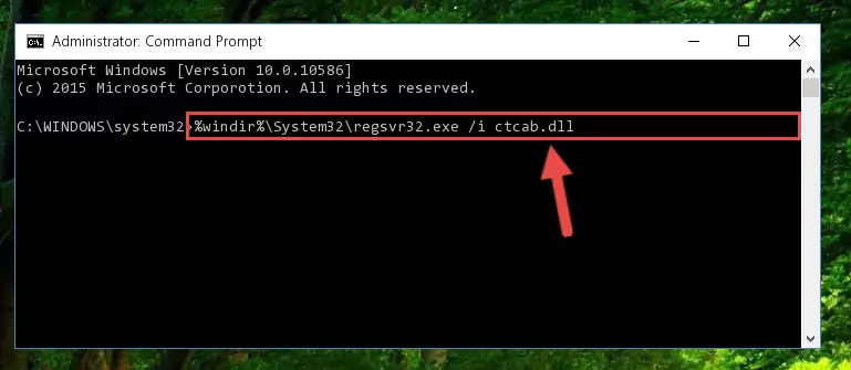 Reregistering the Ctcab.dll file in the system (for 64 Bit)