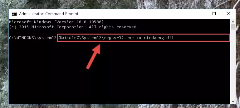 Reregistering the Ctcdaeng.dll file in the system