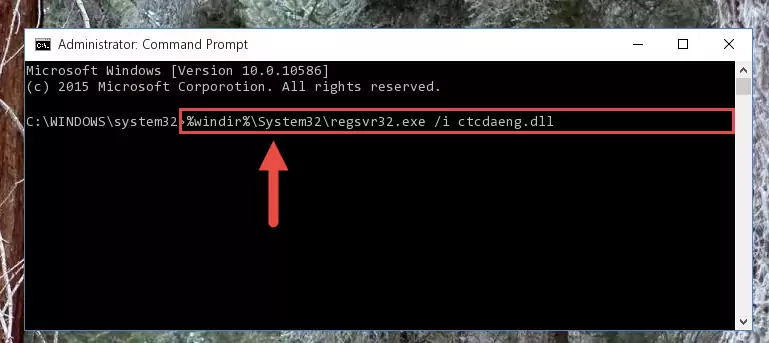 Deleting the damaged registry of the Ctcdaeng.dll