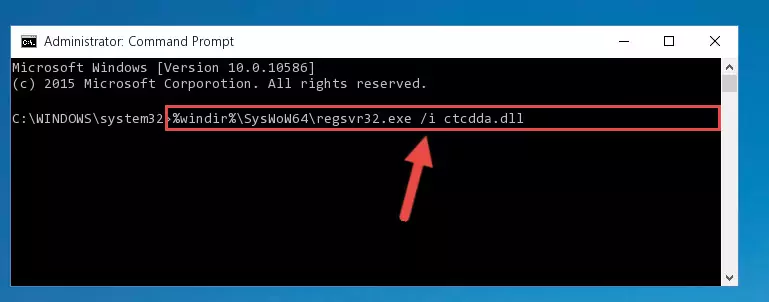 Uninstalling the broken registry of the Ctcdda.dll file from the Windows Registry Editor (for 64 Bit)