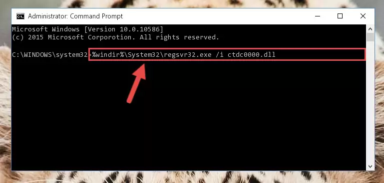 Deleting the damaged registry of the Ctdc0000.dll