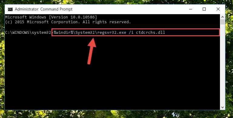 Deleting the Ctdcrchs.dll library's problematic registry in the Windows Registry Editor