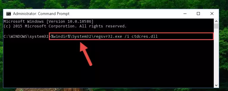 Deleting the damaged registry of the Ctdcres.dll
