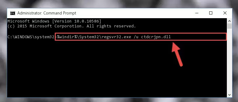 Extracting the Ctdcrjpn.dll file from the .zip file