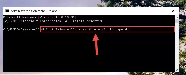 Deleting the Ctdcrspn.dll file's problematic registry in the Windows Registry Editor