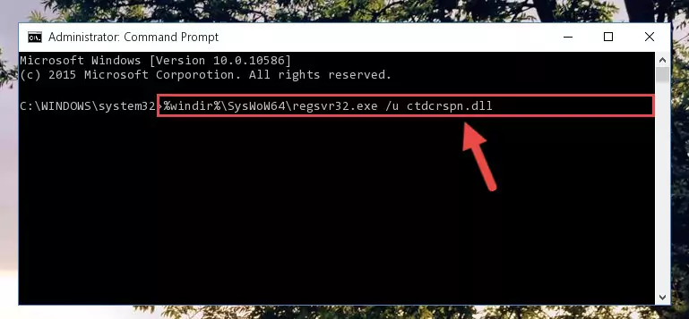 Reregistering the Ctdcrspn.dll file in the system (for 64 Bit)