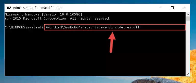 Deleting the damaged registry of the Ctdetres.dll