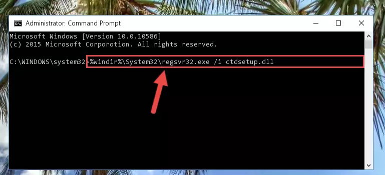 Uninstalling the Ctdsetup.dll library from the system registry